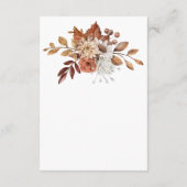 秋秋フローラブーケ結婚ス エンクロージャーカード (裏面)