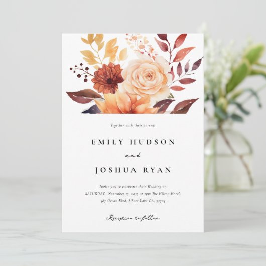 秋秋フローラボー結婚ホズ 招待状 (スタンド正面)