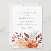 秋秋フローラボー結婚ホズ 招待状 (正面)