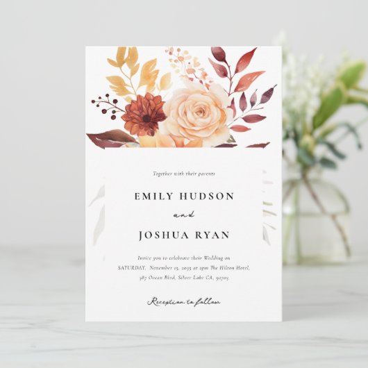 秋秋フローラボー結婚ホズ 招待状 (スタンド正面)