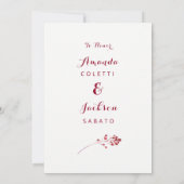 秋秋フローラリハーサルディナー招待状 招待状 (裏面)