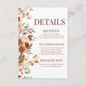 秋秋ブルゴーニュオレンジフローラ花詳細 エンクロージャーカード (正面)