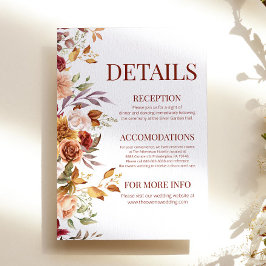 秋秋ブルゴーニュオレンジフローラ花詳細 エンクロージャーカード