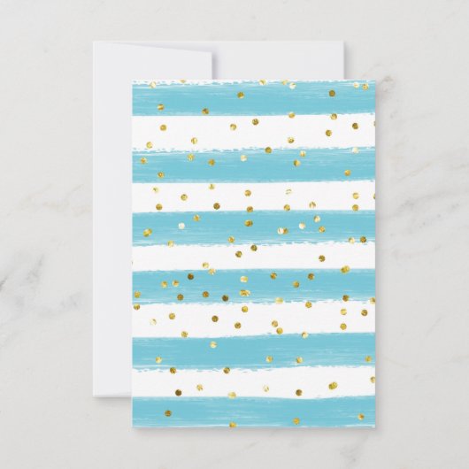 秋秋ベビーシャワーブルーパンプキン サンキューカード (裏面)