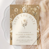 秋秋ボホワイルドフラワー結婚の写真 セーブザデート