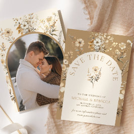 秋秋ボホワイルドフラワー結婚の写真 セーブザデート