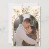 秋秋ボホワイルドフラワー結婚の写真 セーブザデート (裏面)