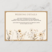 秋秋ボホワイルドフラワー結婚ズ詳細 エンクロージャーカード (正面)