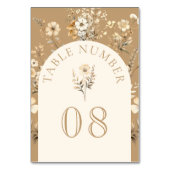 秋秋ボホワイルドフラワー結婚ズ テーブルナンバー (正面)