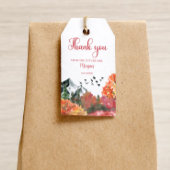 秋秋マウンテンフォレストブライダルシャワー感謝してい ギフトタグ