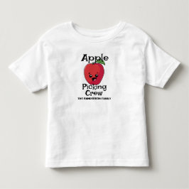 秋秋マッチングファミリーリンゴ狩りクルー トドラーTシャツ