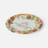 秋秋メープル葉ズパンプキンウェディングシャワー ペーパープレート (アングル)