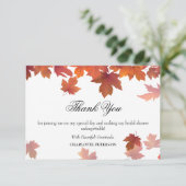 秋秋メープル離れブライダルシャワー サンキューカード (スタンド正面)