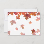 秋秋メープル離れブライダルシャワー サンキューカード (裏面)