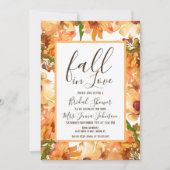 秋秋ラブグリーンリーブライダルシャワー 素朴 招待状 (正面)