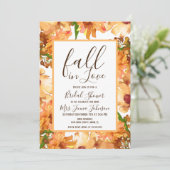 秋秋ラブグリーンリーブライダルシャワー 素朴 招待状 (スタンド正面)