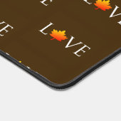 秋秋ラブパターンオ素朴レンジリーフブラウン デスクマット (コーナー)