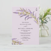 秋秋ラベンダーフローラ水結婚色 招待状 (スタンド正面)