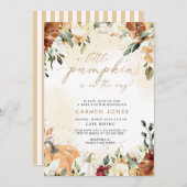 秋秋リトルカボチャベビーシャワー招待状 招待状 (正面/裏面)