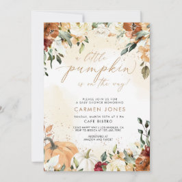 秋秋リトルカボチャベビーシャワー招待状 招待状