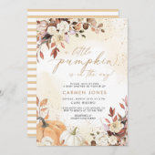 秋秋リトルカボチャベビーシャワー招待状 招待状 (正面/裏面)