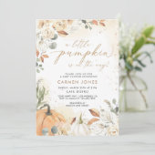 秋秋リトルカボチャベビーシャワー招待状 招待状 (スタンド正面)
