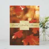 秋秋リーフブライダルシャワーモノグラム招待状 招待状 (スタンド正面)