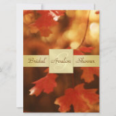 秋秋リーフブライダルシャワーモノグラム招待状 招待状 (正面)