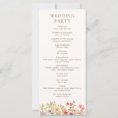 秋秋ワイルドフラワーズ結婚式 プログラム (裏面)