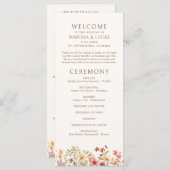 秋秋ワイルドフラワーズ結婚式 プログラム (正面/裏面)