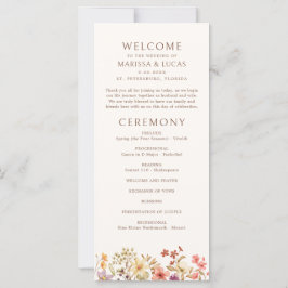 秋秋ワイルドフラワーズ結婚式 プログラム