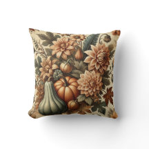 秋秋ヴィンテージフローラパンプキン装飾用クッション