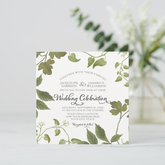 秋秋冬の森リーフボヘミアンBOHO 招待状 (スタンド正面)