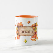 秋秋動物愛護犬パーソナライズされた マグカップ (中央)