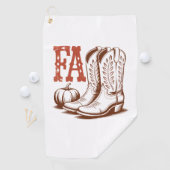 秋秋女性のカーボーイパンプキン ゴルフタオル (インサイチュ)