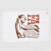 秋秋女性のカーボーイパンプキン ゴルフタオル (横)