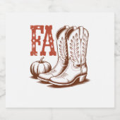 秋秋女性のカーボーイパンプキン スパークリングワインラベル (シングルラベル)