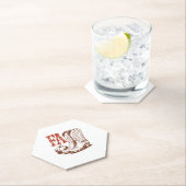 秋秋女性のカーボーイパンプキン ペーパーコースター (インサイチュ)