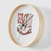 秋秋女性のカーボーイパンプキン 壁時計 (傾斜)