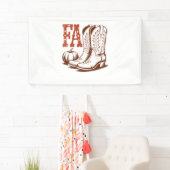 秋秋女性のカーボーイパンプキン 横断幕 (インサイチュ)