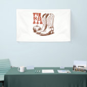 秋秋女性のカーボーイパンプキン 横断幕 (トレードショー)