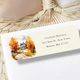 秋秋季ハウス | 新しいホームアドレス ラベル