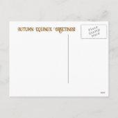 秋秋彼岸神秘的なロウソク シーズンポストカード (裏面)