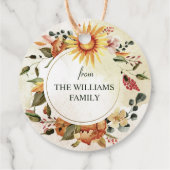 秋秋感謝祭ひまわりサンフラワーありがとう フェイバータグ (裏面)