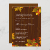 秋秋感謝祭ディナーパーティー 招待状 (正面/裏面)