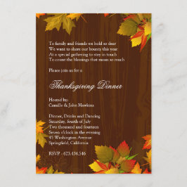 秋秋感謝祭ディナーパーティー 招待状