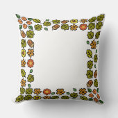 秋秋枠葉 クッション (正面)