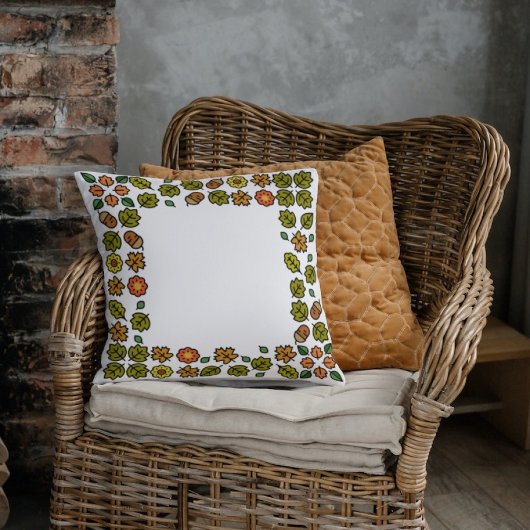 秋秋枠葉 クッション