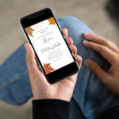 秋秋水離れ色結婚のカスタム 招待状