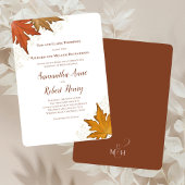 秋秋水離れ色結婚のカスタム 招待状